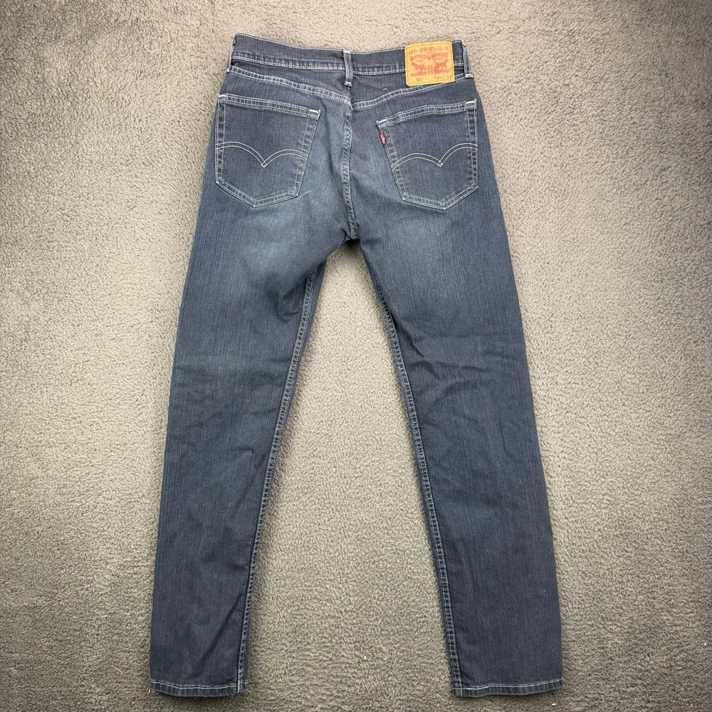Levis 505 Regular Fit Jeans Mens 30x32 Dark Wash Blue Denim Stretch 00505-1563